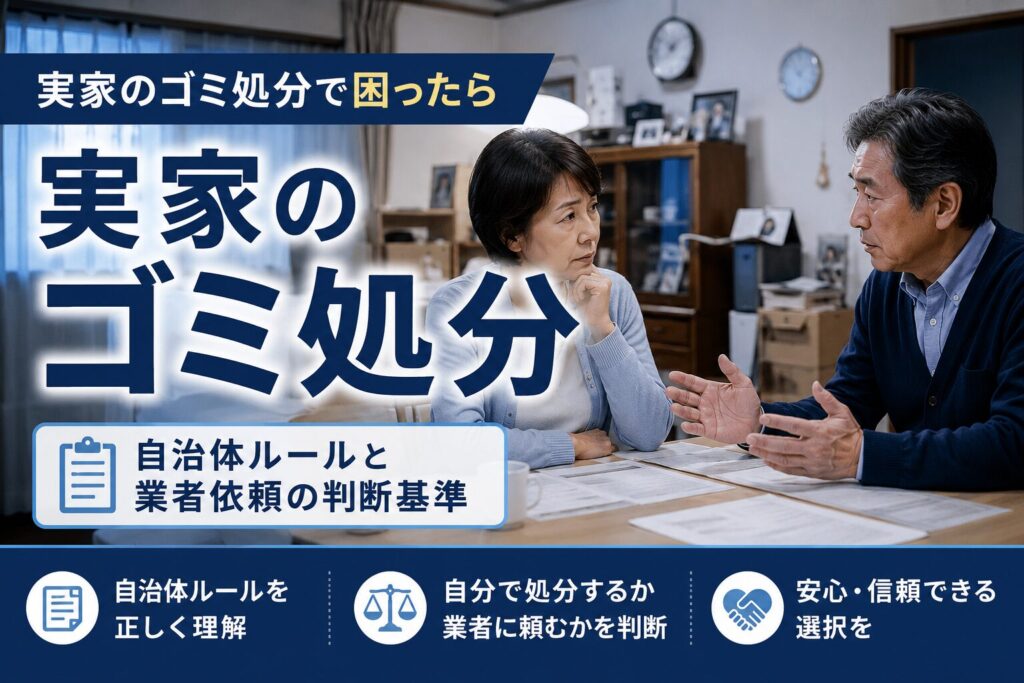 実家のゴミ処分で困ったら|自治体ルールと業者依頼の判断基準