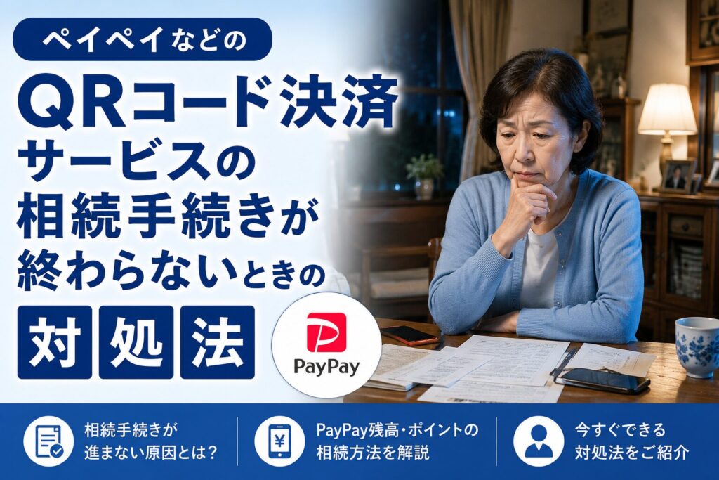 ペイペイなどのQRコード決済サービスの相続手続きが終わらないときの対処法