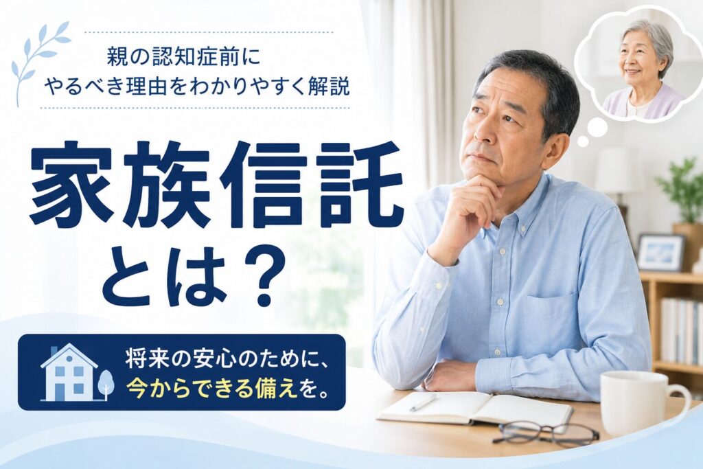 家族信託とは？親の認知症前にやるべき理由をわかりやすく解説