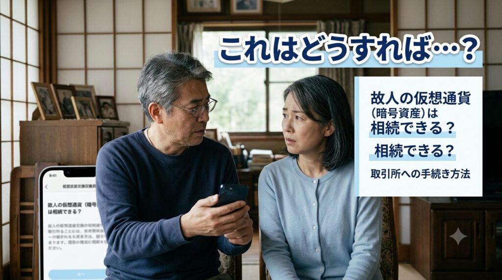故人の仮想通貨(暗号資産)は相続できる?取引所への手続き方法