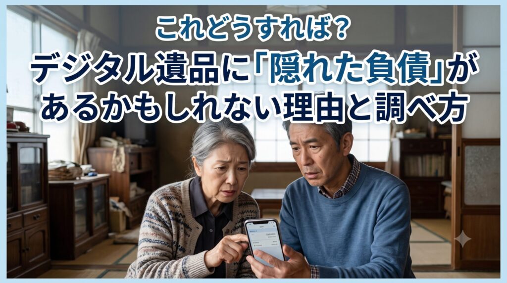デジタル遺品に「隠れた負債」があるかもしれない理由と調べ方