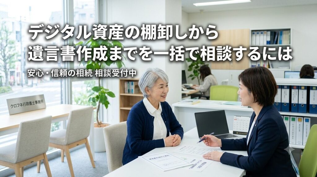 デジタル資産の棚卸しから遺言書作成まで