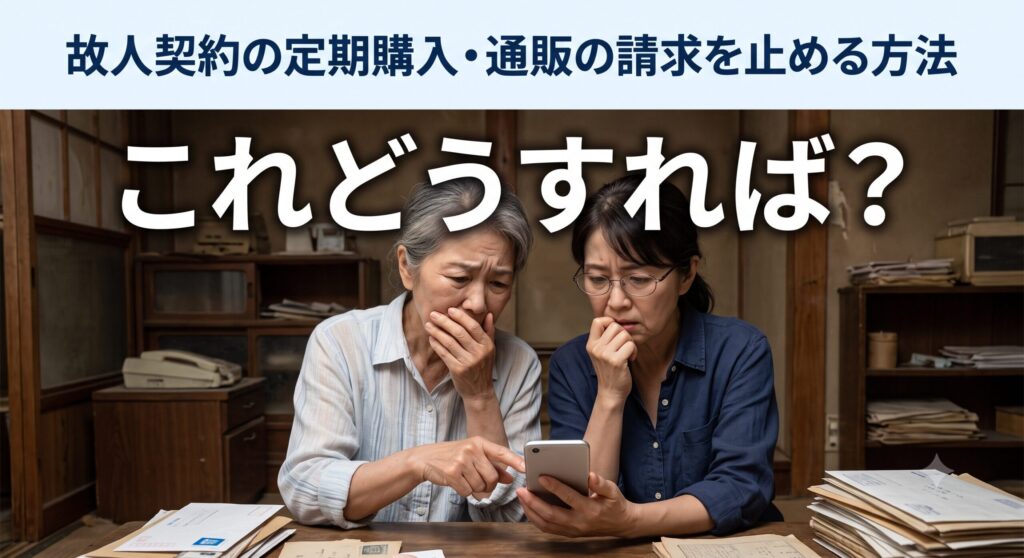故人契約の定期購入・通販の請求を止める方法