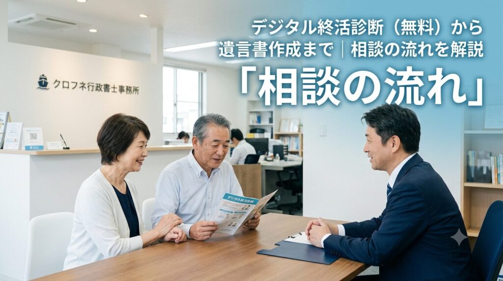 デジタル終活診断(無料)から遺言書作成まで|相談の流れを解説