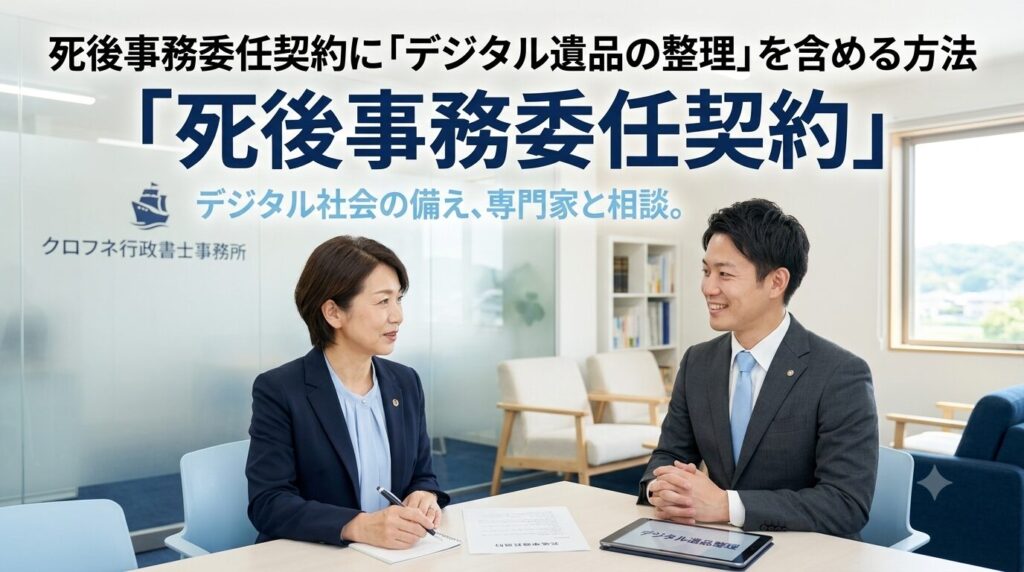 死後事務委任契約に「デジタル遺品の整理」を含める方法