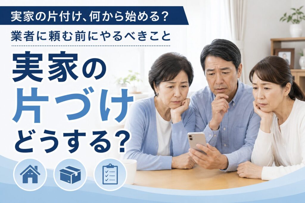 実家の片付け、何から始める？業者に頼む前にやるべきこと