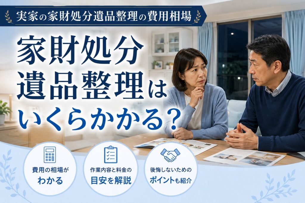 実家の家財処分・遺品整理の費用相場と業者の選び方