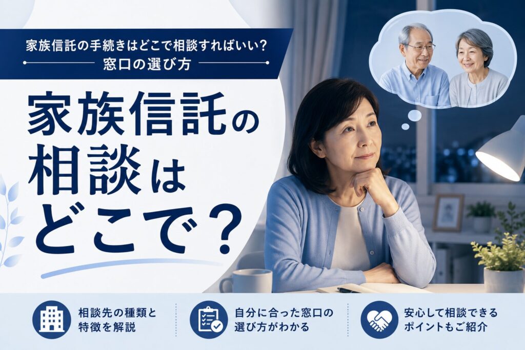 家族信託は弁護士・司法書士・行政書士・信託銀行のどこに相談すべき？それぞれの違いと選び方を行政書士が解説します。