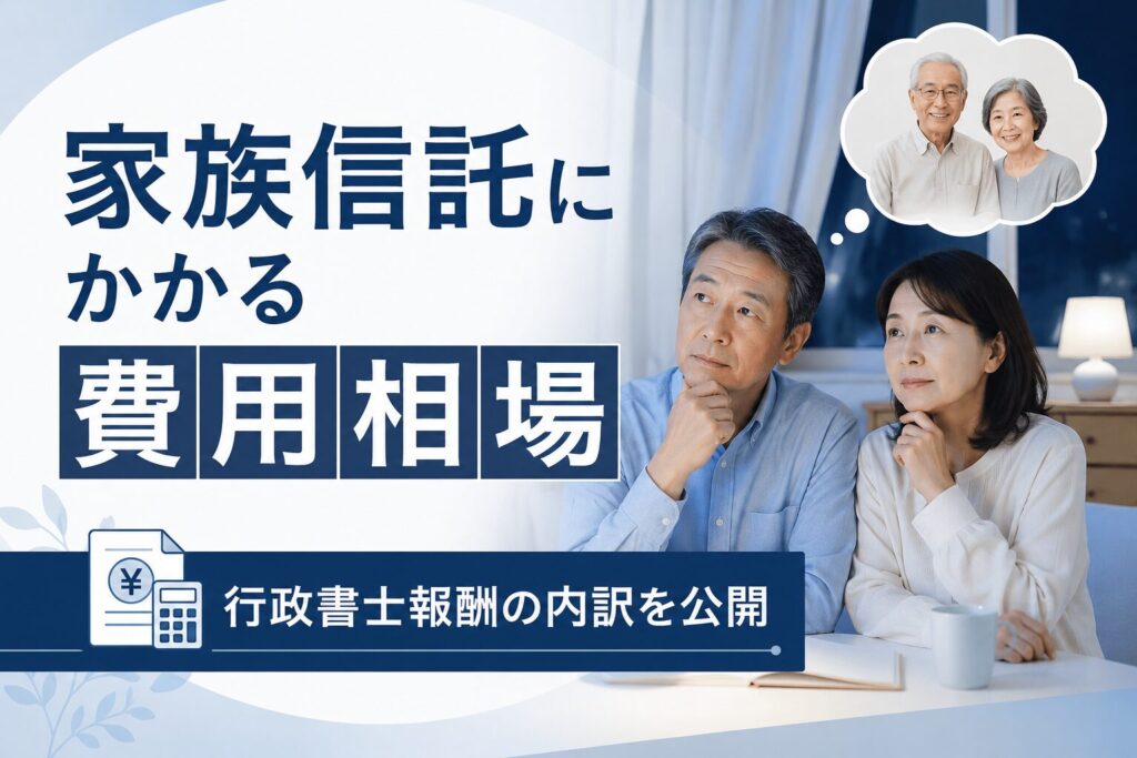 家族信託にかかる費用相場|行政書士報酬の内訳を公開