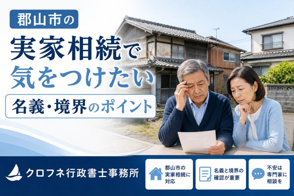 郡山市の実家相続で気をつけたい名義・境界のポイント
