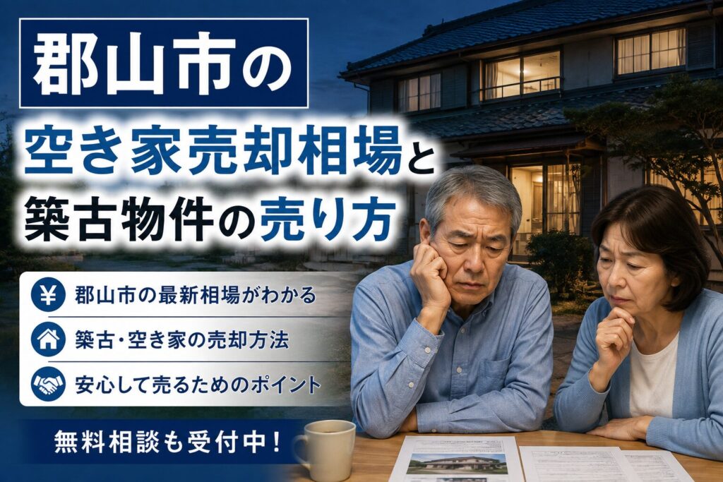 郡山市の空き家売却相場と築古物件の売り方