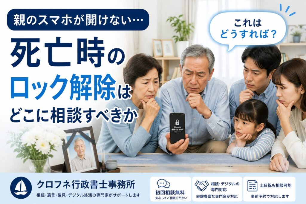 親のスマホが開けない…ロック解除はどこに相談すべきか