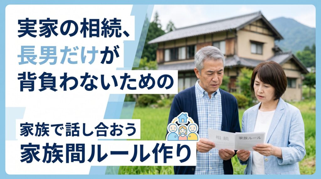 実家の相続、長男だけが背負わないための家族間ルール作り