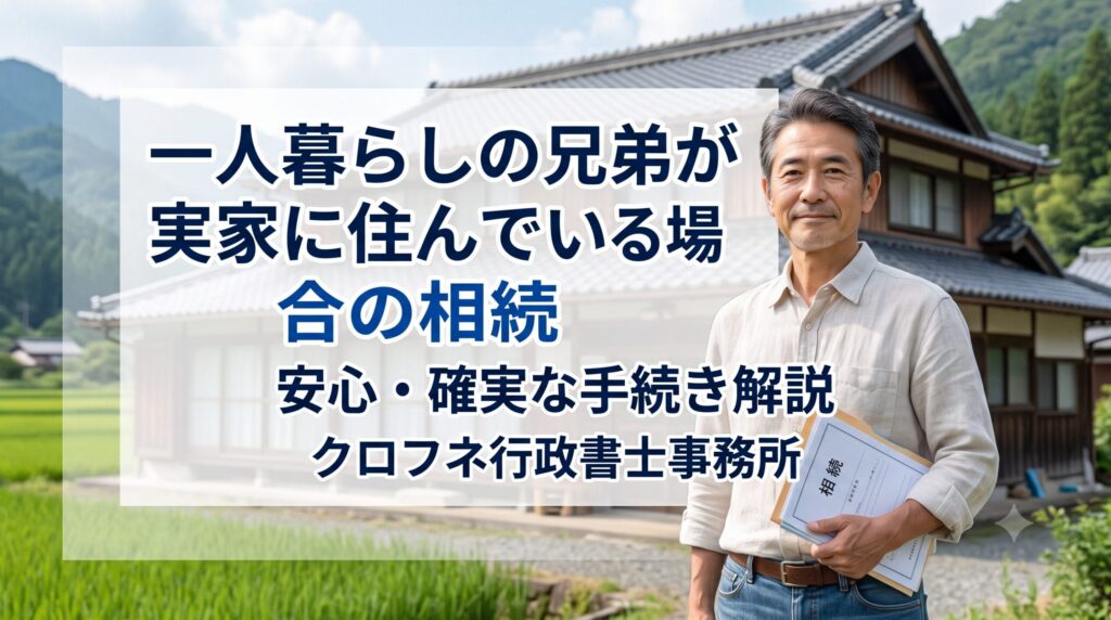 一人暮らしの兄弟が実家に住んでいる場合の相続