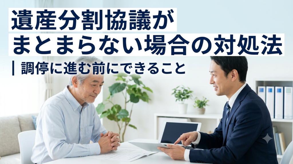 遺産分割協議がまとまらない場合の対処法|調停に進む前にできること