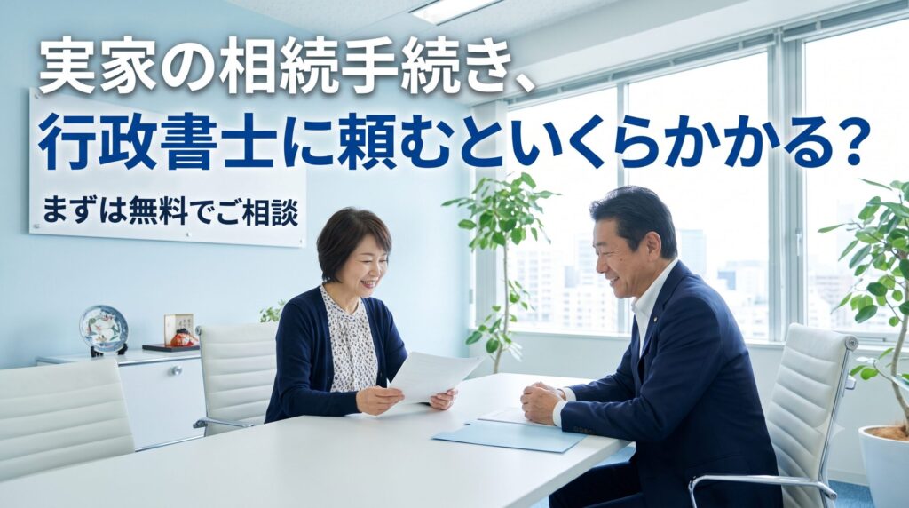 実家の相続手続き、行政書士に頼むといくらかかる?