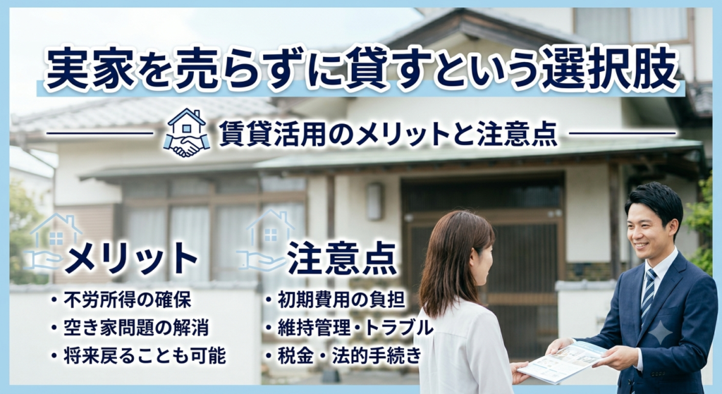 実家を売らずに貸すという選択肢|賃貸活用のメリットと注意点