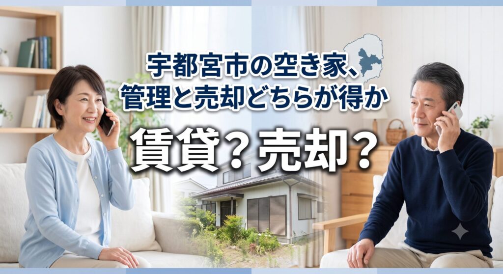 宇都宮市の空き家、管理と売却どちらが得か