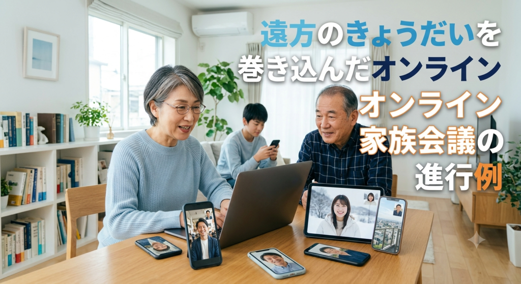 遠方のきょうだいを巻き込んだオンライン家族会議の進行例