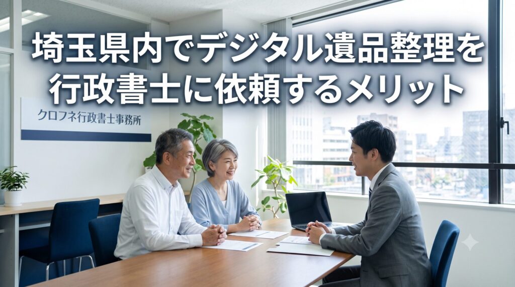 埼玉県内でデジタル遺品整理を行政書士に依頼するメリット