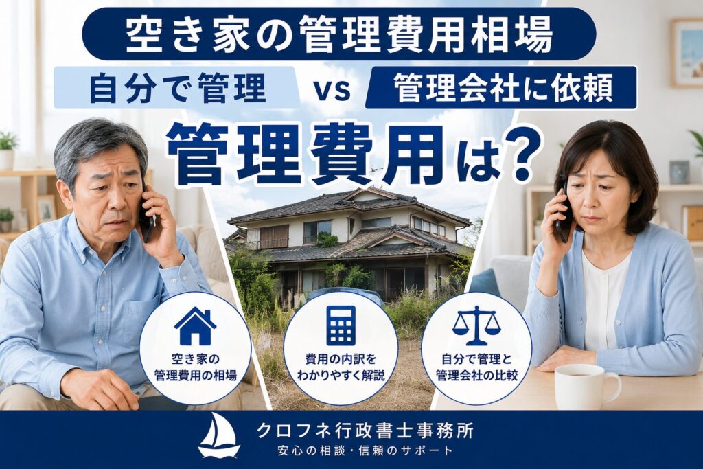 空き家の管理費用相場｜自分で管理vs管理会社に依頼