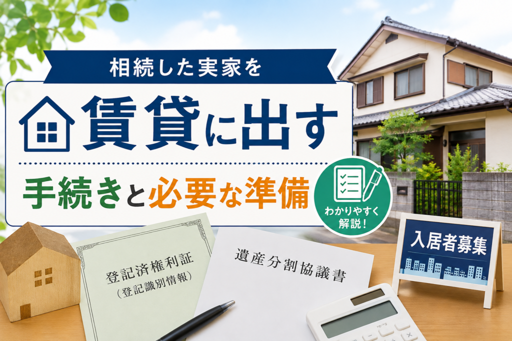 相続した実家を賃貸に出す手続きと必要な準備