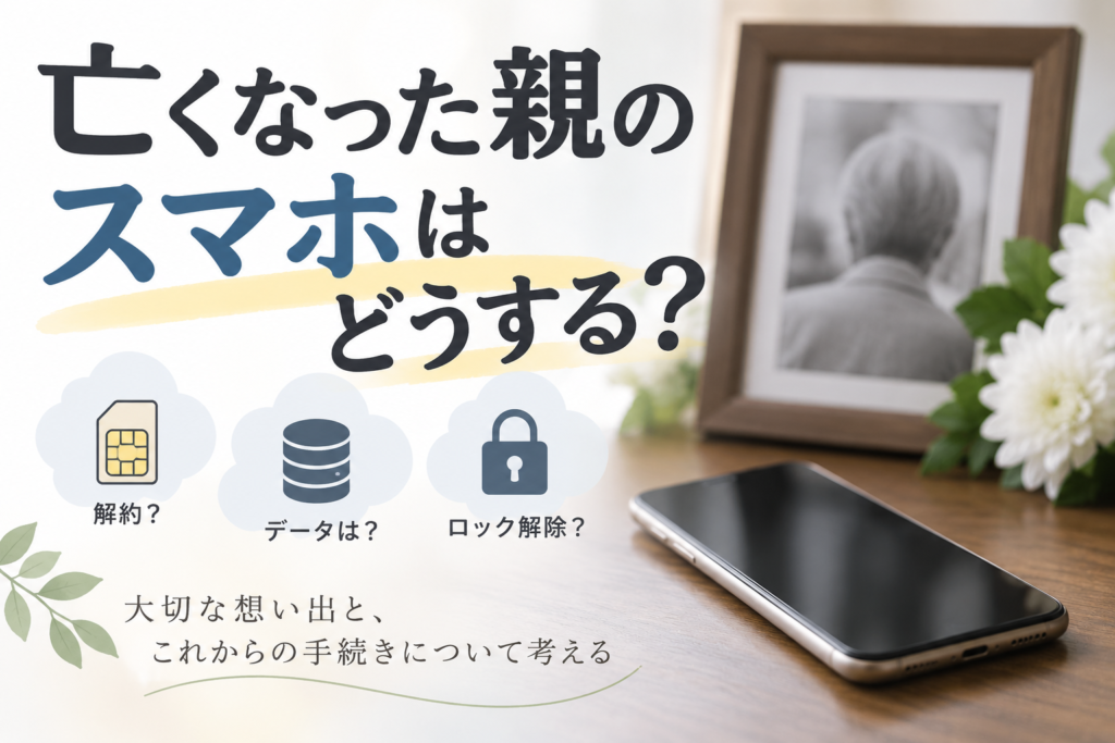 亡くなった親のスマホはどうする？