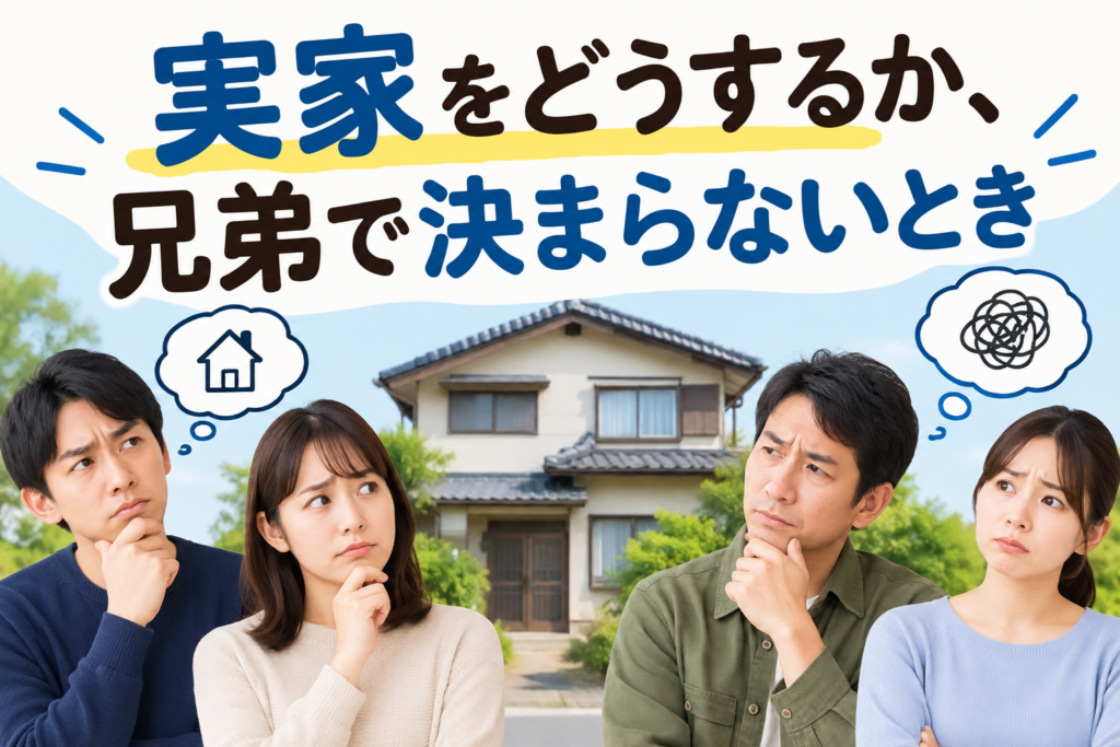 実家をどうするか、兄弟で決まらないとき