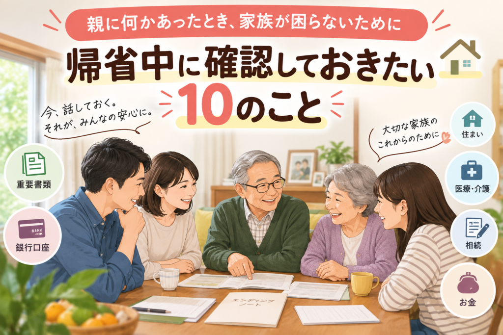 親に何かあったとき、家族が困らないために|帰省中に確認しておきたい10のこと