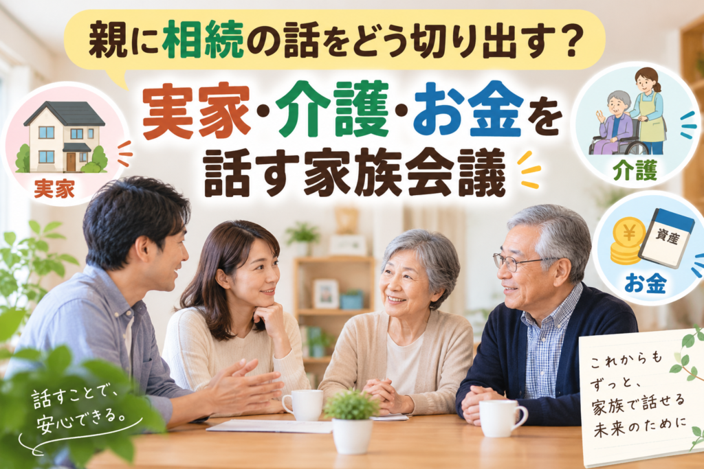 親に相続の話をどう切り出す?実家・介護・お金を話す家族会議