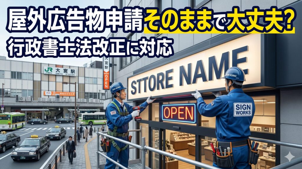 屋外広告物申請サポート｜2026年・行政書士法改正対応｜看板業者向け